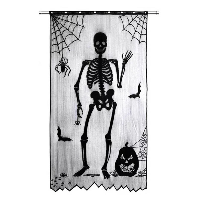 Skeleton door curatin  forhalloween  home decoration